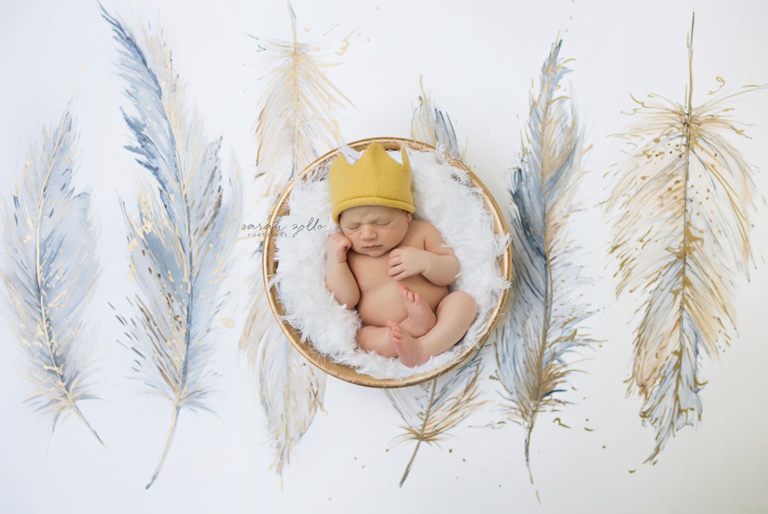 "Baby G's" Newborn Portraits - Newborn Photography - Newborn Photo Session | Warwick, RI - in hat crown