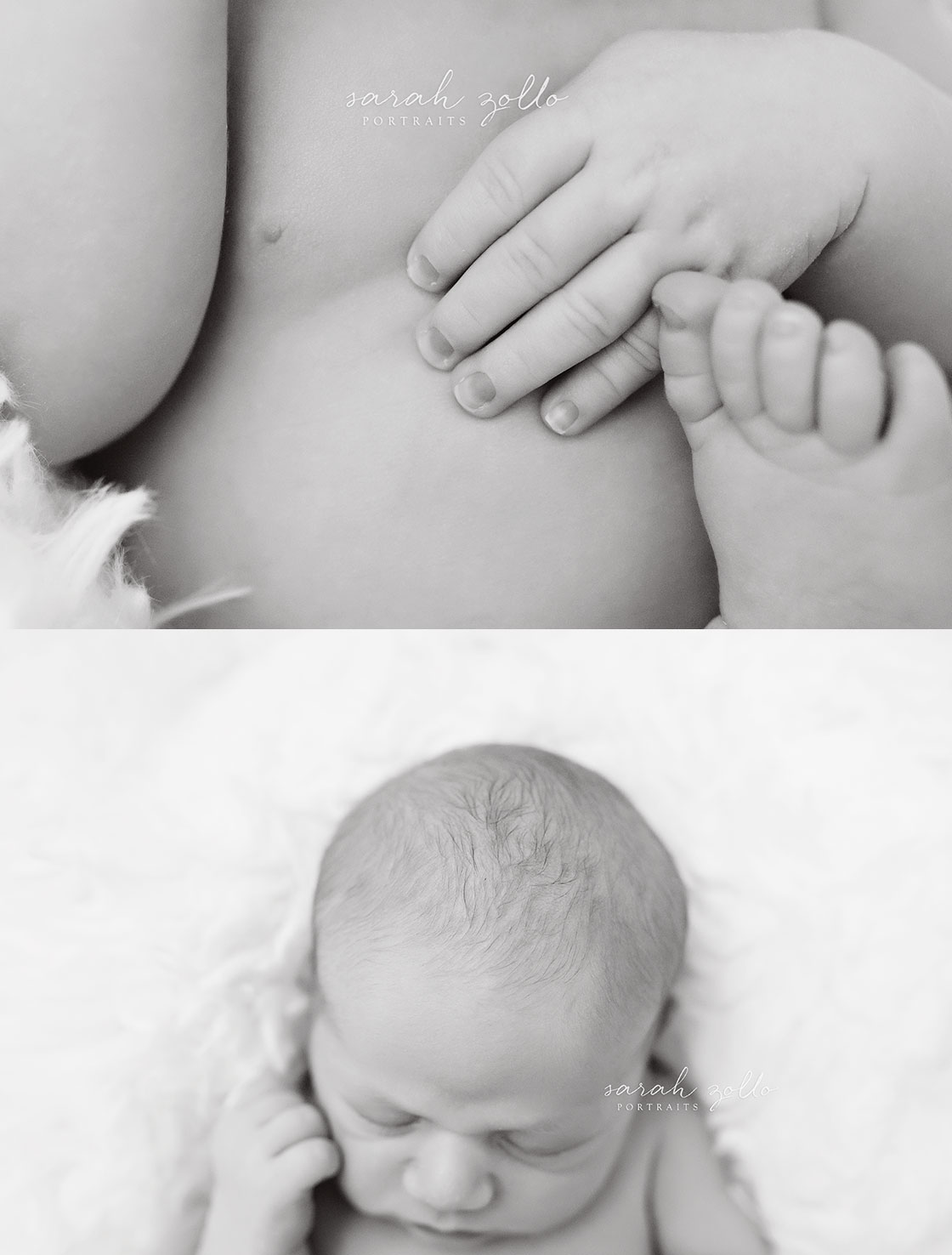 "Baby G's" Newborn Portraits - Newborn Photography - Newborn Photo Session | Warwick, RI - black and white sleeping