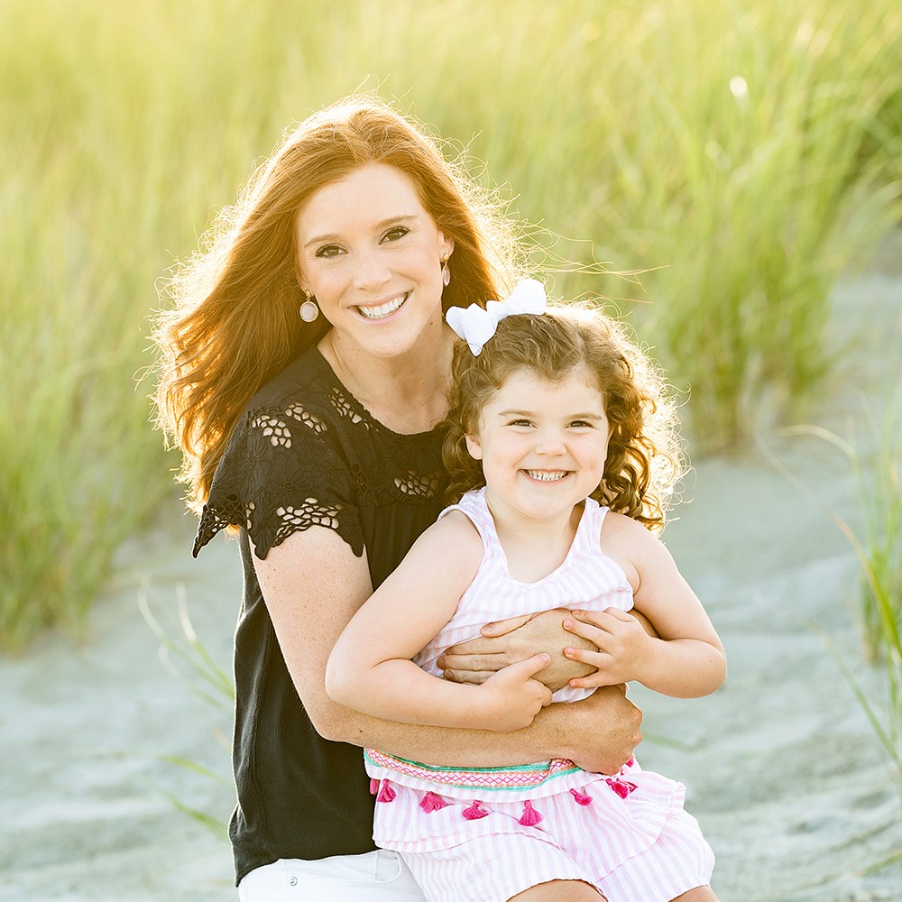 Family Beach Photography | Second Beach, Sachuest Point, Sachuest Bach ● Middletown, RI, Newport, RI - mother and daughter sitting and hugging on sand