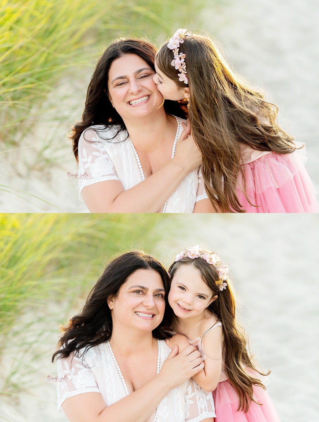 Beach Family Photography Watch Hill, Napatree Point, Westerly, RI - mother and daughter together