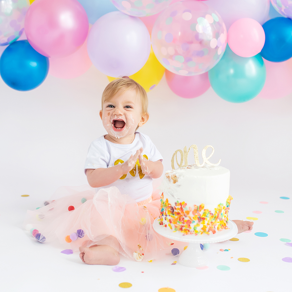 confetti cakesmash baby photographer