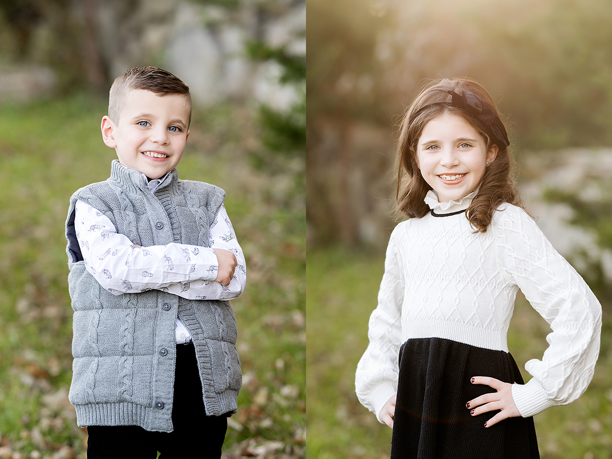 Family Photography and Photo mini Sessions at The Farmer's Daughter Tree Farm in South Kingstown, RI - brother and sister portraits