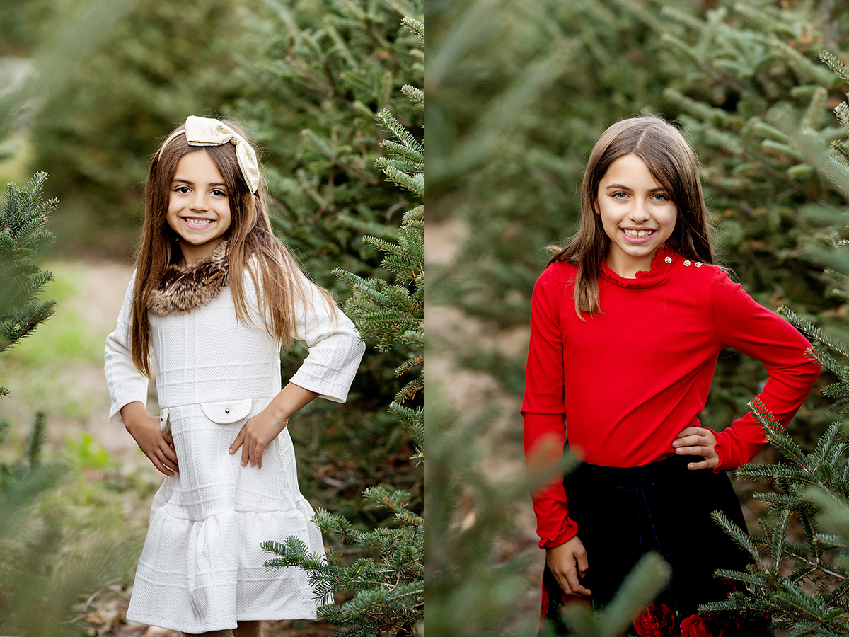 Family Photography and Photo mini Sessions at The Farmer's Daughter Tree Farm in South Kingstown, RI - sisters portraits