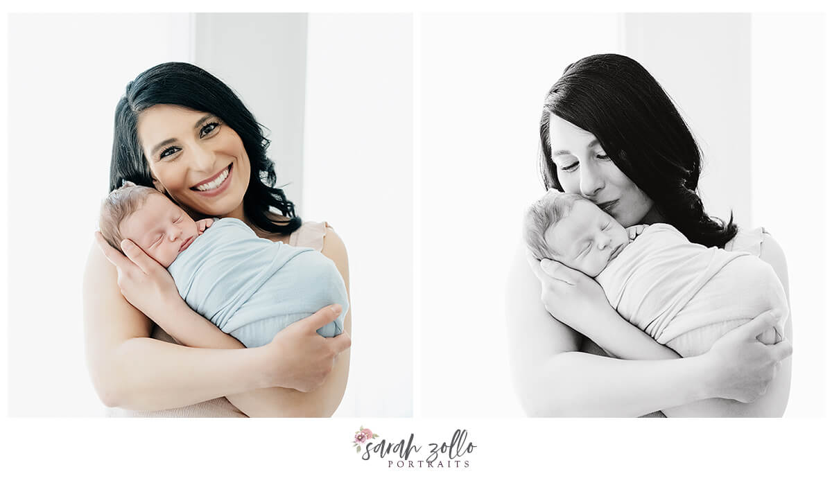 Connecticut Newborn Photographer and Family Photographer. Mother and newborn photo session