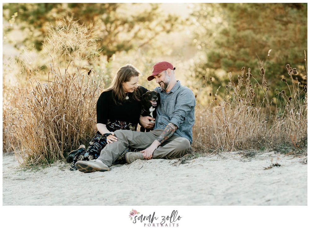 family portrait with dog west greenwhich sand dunes rhode island photographer