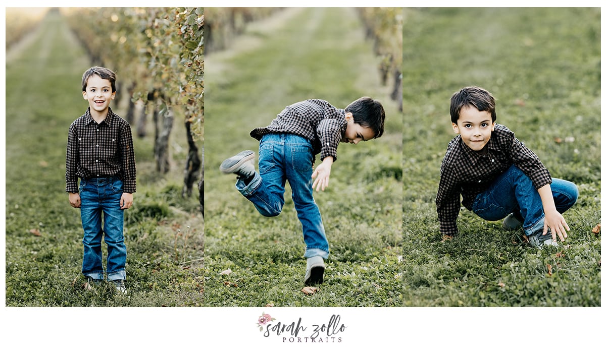 boy in vineyard family photography newport vineyards ri - sara zollo portraits
