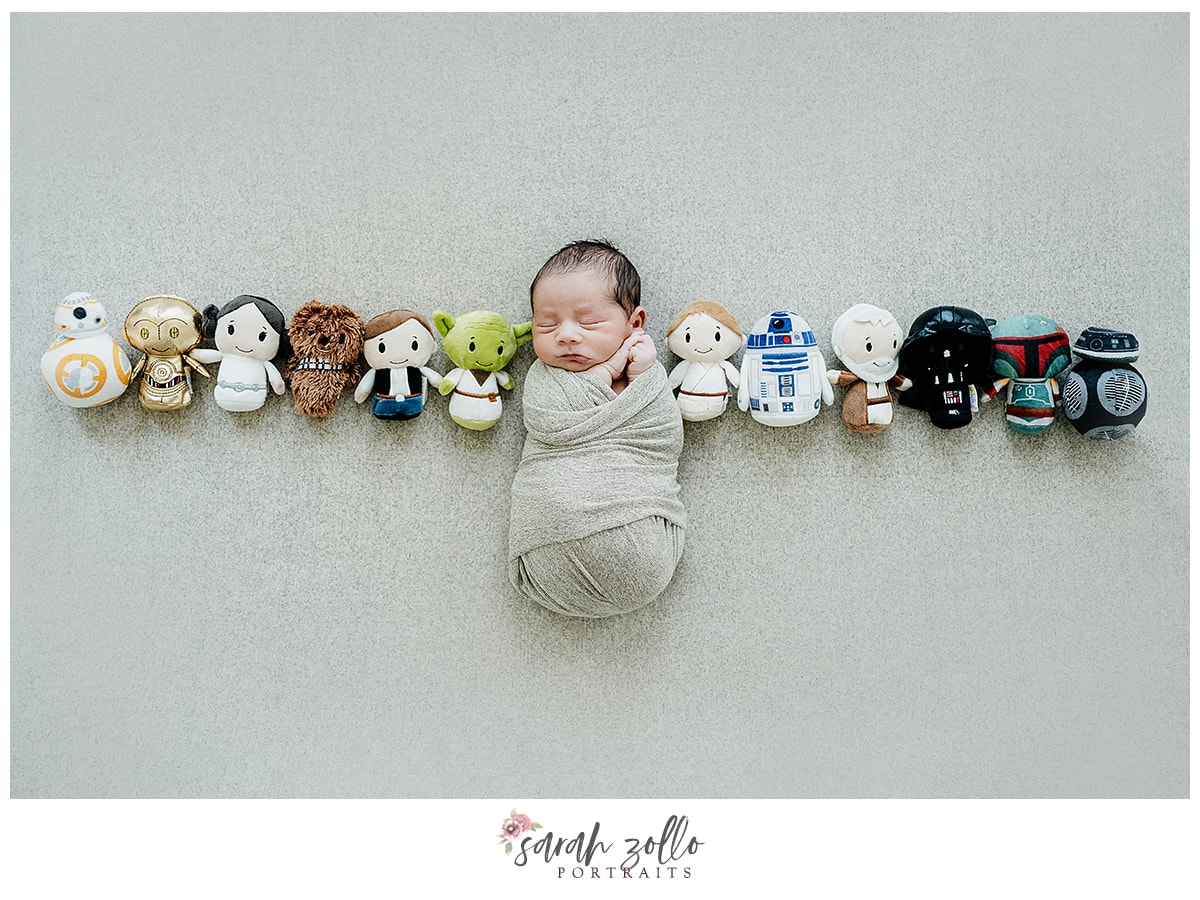 newborn and baby photography and photographer in rhode island | star wars theme photo session - sarah zollo portraits