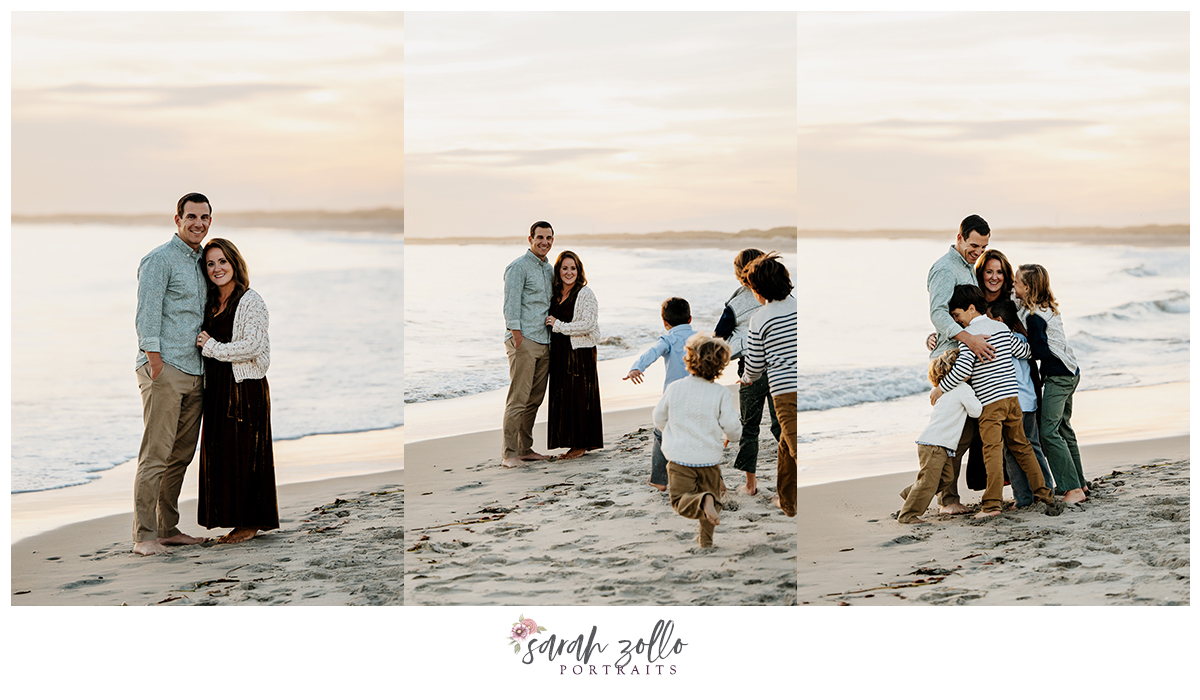 sunset beach family photography ri ct