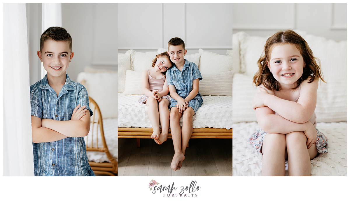 Rhode Island photo studio mini session lifestyle photography brother and sister kids portraits