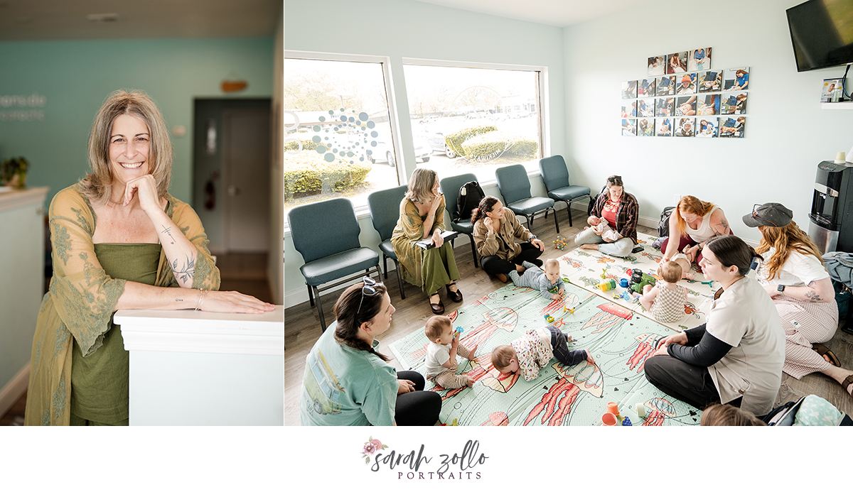 moms sitting in a circle at a breastfeeding support group with a lactation consultant in rhode island
