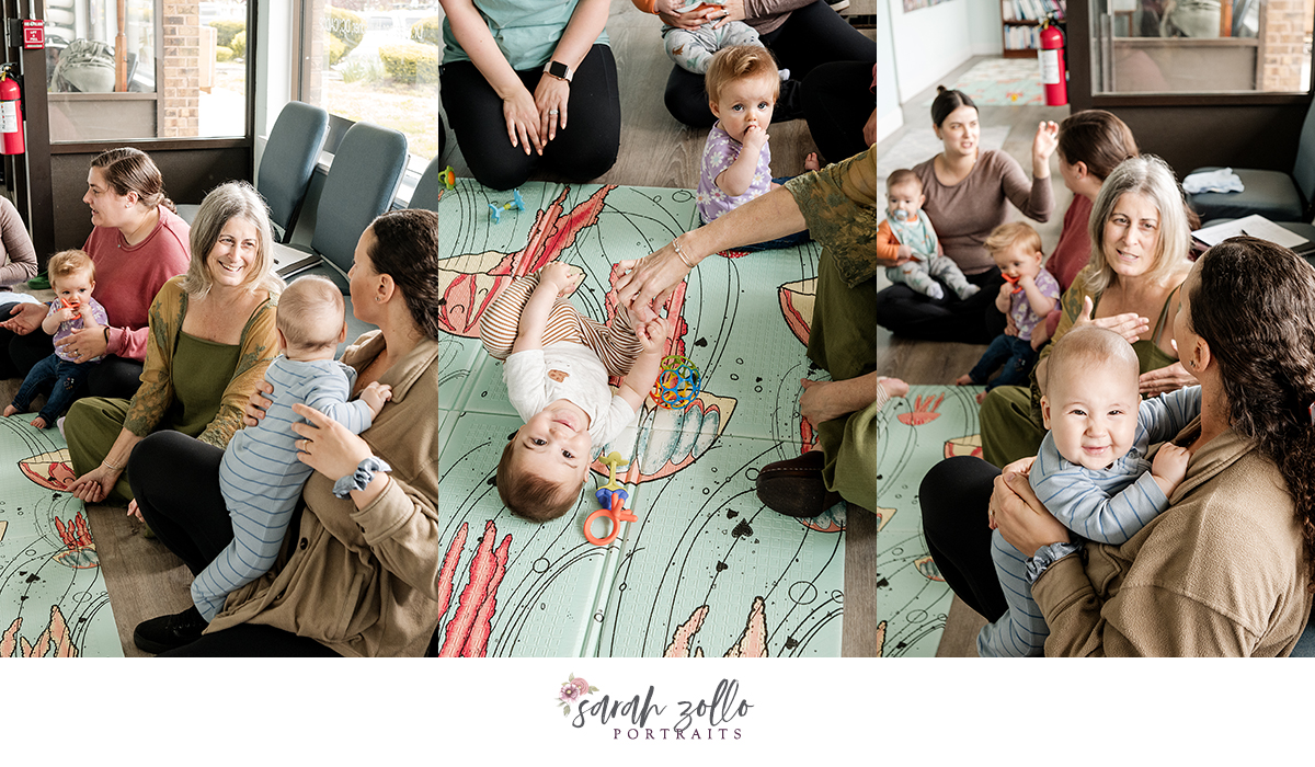 moms sitting in a circle at a breastfeeding support group with a lactation consultant in rhode island